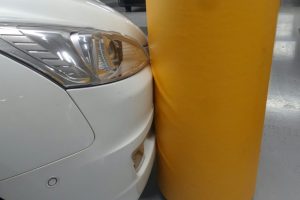 Schrumpf Kolombeschermer-detail met auto